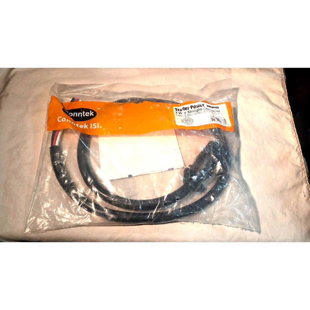 Conntek 10111 RV 7-Way Straight Trailer Power Cord Harness 4 ft to ROJ NIP New